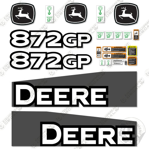 Fits John Deere 872GP Decal Kit Motor Grader (2014-2019) - Scraper