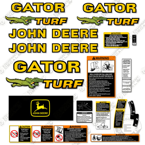 Fits John Deere Gator TURF Decal Kit Utility Vehicle 1999