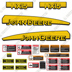 Fits John Deere HX15 Decal Kit Rotary Cutter