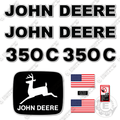 Fits John Deere 350C Decal Kit Dozer