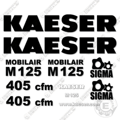 Fits Kaeser M125 Decal Kit Compressor