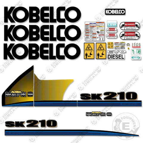 Fits Kobelco SK210 Mark 9 Decal Kit Excavator
