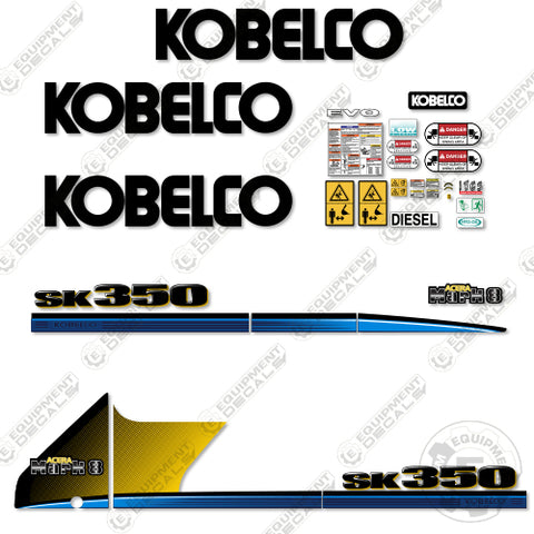 Fits Kobelco SK350LC-8 Decal Kit Excavator