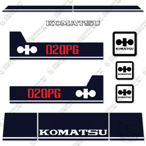 Fits Komatsu D20PG-6 Decal Kit Crawler Tractor Dozer