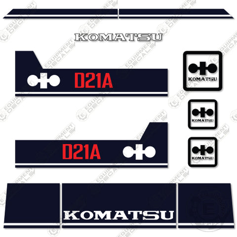Fits Komatsu D21A-6 Decal Kit Crawler Tractor Dozer