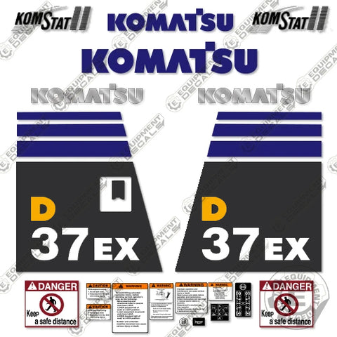 Fits Komatsu D37EX-21 Decal Kit Dozer
