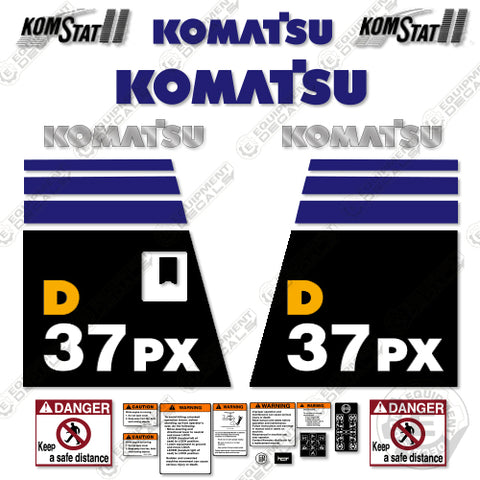 Fits Komatsu D37PX-21 Decal Kit Dozer
