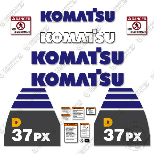 Fits Komatsu D37PX-22 Decal Kit Dozer