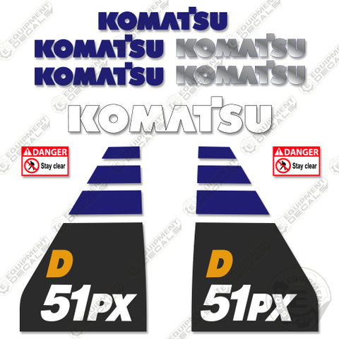 Fits Komatsu D51PX-24 Decal Kit Dozer