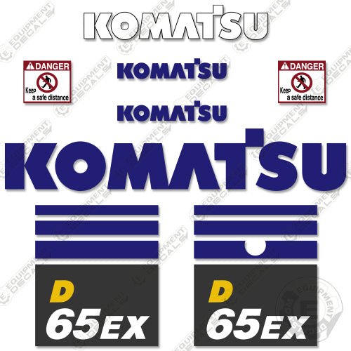 Fits Komatsu D65EX-17 Decal Kit Dozer