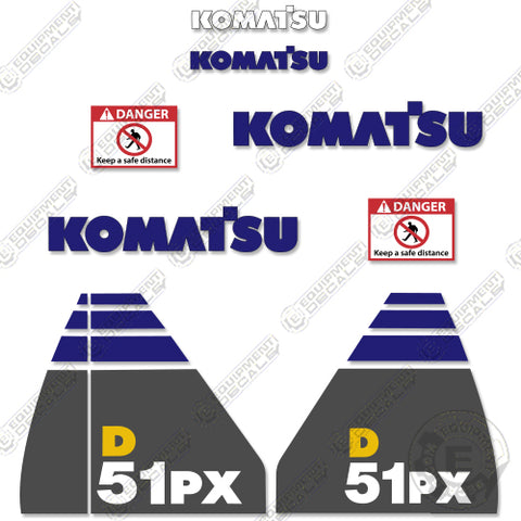 Fits Komatsu D51PX-22 Decal Kit Dozer