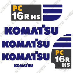 Fits Komatsu PC16MRHS Decal Kit Mini Excavator