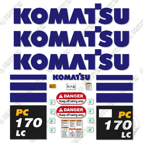 Fits Komatsu PC170LC-10 Decal Kit Excavator