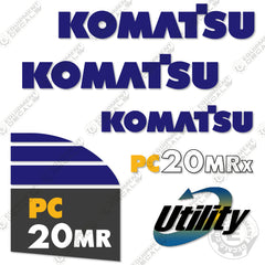 Fits Komatsu PC20MRX-1 Decal Kit Mini Excavator Decals