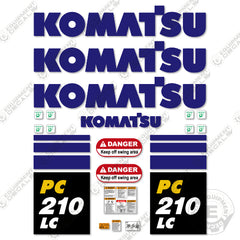 Fits Komatsu PC210LC-11 Decal Kit Excavator