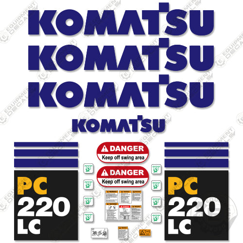 Fits Komatsu PC220LC-7 Decal Kit Excavator