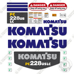 Fits Komatsu PC228USLC-3 Decal Kit Midi Excavator