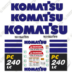 Fits Komatsu PC240LC-10 Decal Kit Excavator