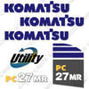 Image of Fits Komatsu PC27MR-1 Decal Kit Mini Excavator Decals