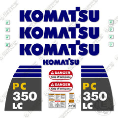Fits Komatsu PC350LC-8 Decal Kit Excavator