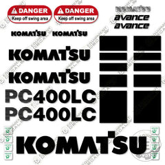 Fits Komatsu PC400LC-6 Decal Kit Excavator
