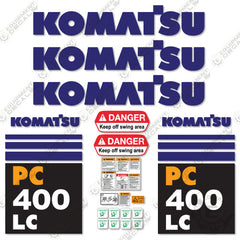 Fits Komatsu PC400LC-7 Decal Kit Excavator