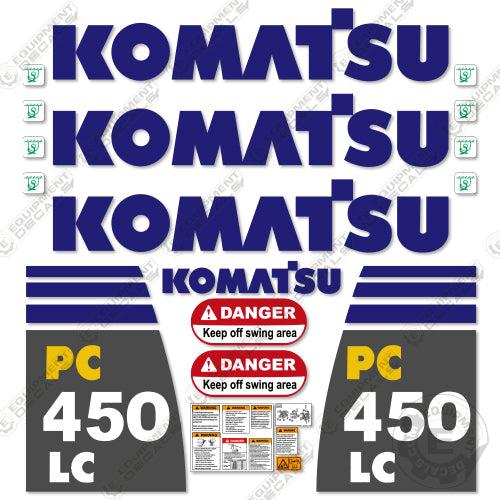 Fits Komatsu PC450LC-8 Decal Kit Excavator
