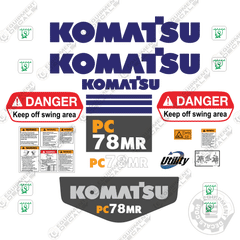 Fits Komatsu PC78MR-6 Decal Kit Excavator