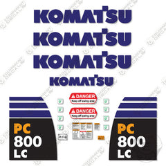 Fits Komatsu PC800LC-8 Decal Kit Excavator