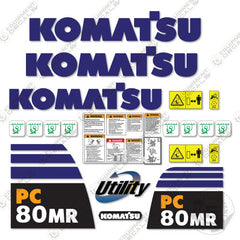 Fits Komatsu PC80MR-3 Decal Kit Excavator
