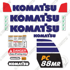 Fits Komatsu PC88MR-10 Decal Kit Excavator