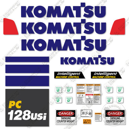 Fits Komatsu PC128USi-10 Decal Kit Midi Excavator