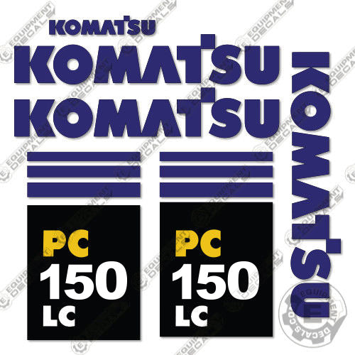 Fits Komatsu PC 150 LC Decal Set Excavator Decals