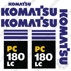 Fits Komatsu PC 180 LC Decal Set Excavator Decals