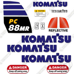 Fits Komatsu PC 88 MR 10 Decal Kit Excavator