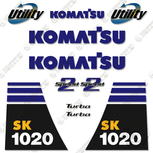 Fits Komatsu SK1020 Turbo Decal Kit Skid Steer