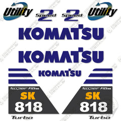 Fits Komatsu SK818 Decal Kit Turbo Skid Steer