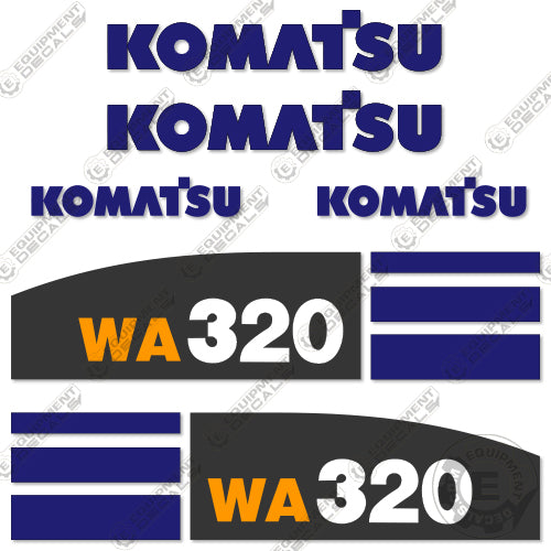 Fits Komatsu WA320-5 Decal Set Wheel Loader