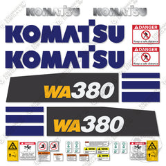 Fits Komatsu WA 380-8 Decal Kit Wheel Loader