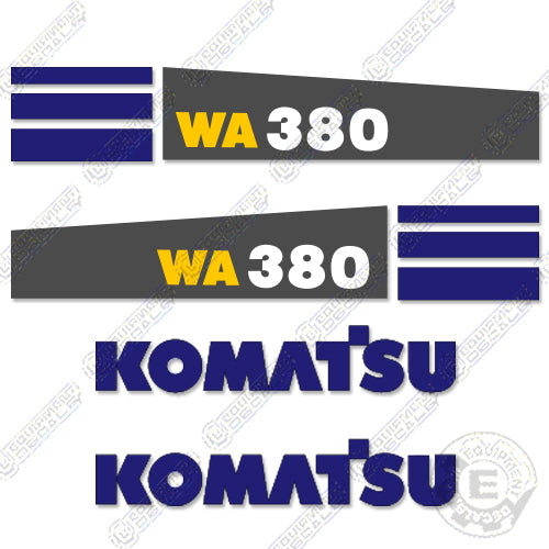Fits Komatsu WA 380-6 Wheel Loader Decal Kit