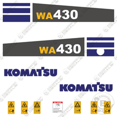 Fits Komatsu WA430-6 Wheel Loader Decal Kit