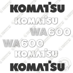 Fits Komatsu WA600-3 Decal Kit Wheel Loader
