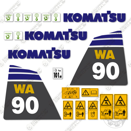 Fits Komatsu WA90-5 Decal Kit Wheel Loader