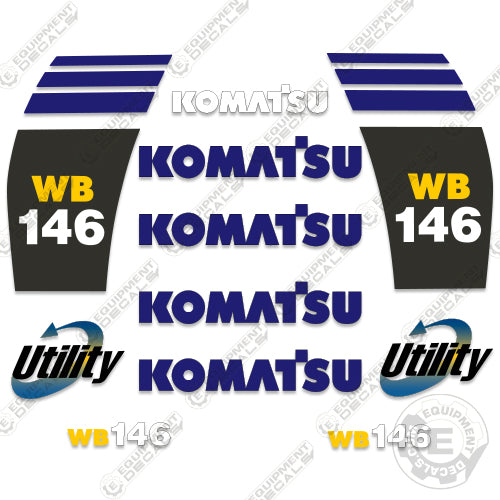 Fits Komatsu WB 146 Backhoe Decal Kit