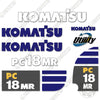Image of Fits Komatsu PC18MR-2 Decal Kit Mini Excavator Decals