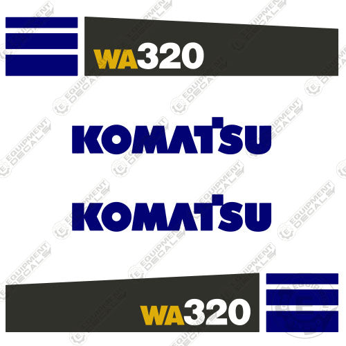 Fits Komatsu WA320-6 Decal Set Wheel Loader Decals