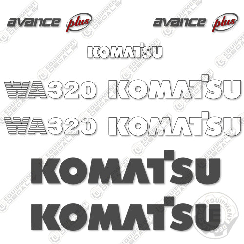 Fits Komatsu WA 320-3 Wheel Loader Decal Kit