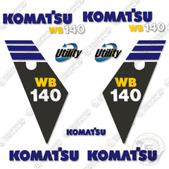 Fits Komatsu WB 140 Backhoe Decal Kit
