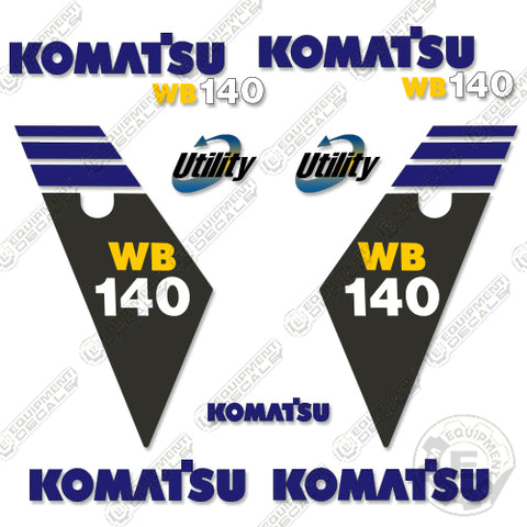 Fits Komatsu WB 140 Backhoe Decal Kit