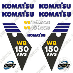 Fits Komatsu WB150AWS-2 Decal Kit Backhoe